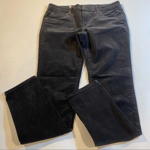Kut From The Kloth Size 8P Dark Grey Diana Skinny Corduroy Pants